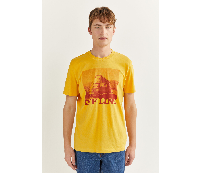 Springfield SS20 SPF Printed Short Sleeve T-shirt Small - Mustard - Zoom Image 2