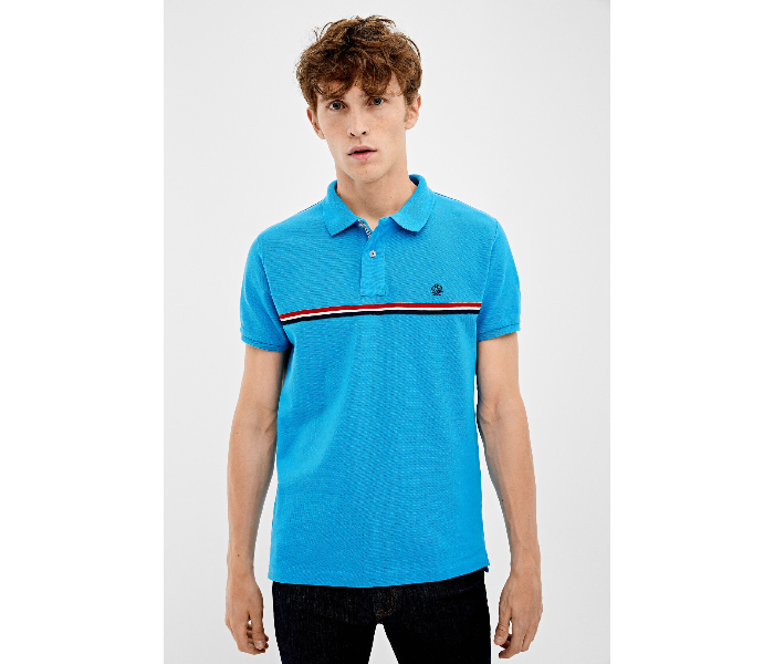 Springfield AW19 Polo Fancy T-Shirt XXX-Large For Men - Teal - Zoom Image 2