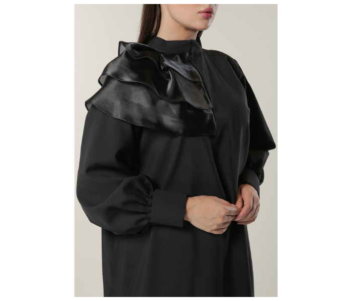 Moistreet Medium Black Princess Abaya - Zoom Image 4