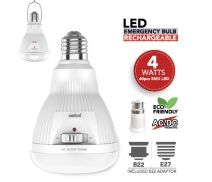 Sanford SF699LED 40 Pieces Rechargeable LED Bulb - White - Zoom Image