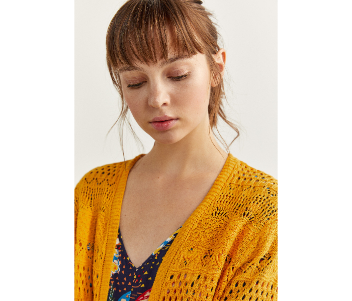 Springfield SS20 Cardigan Tricot Large For Women - Dark Orange - Zoom Image 4