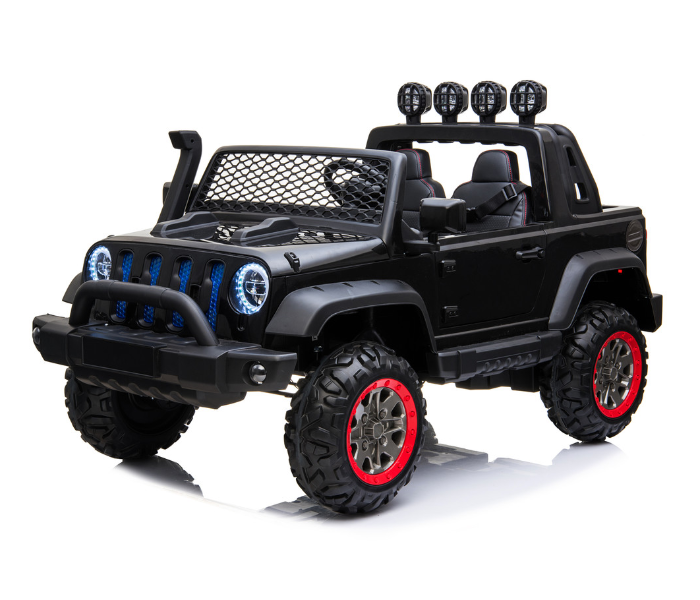 Babylove 29-023A Fc-Jeep Wrangler Rechargable Car With Remote And 2motor Music And Light - Black - Zoom Image 2