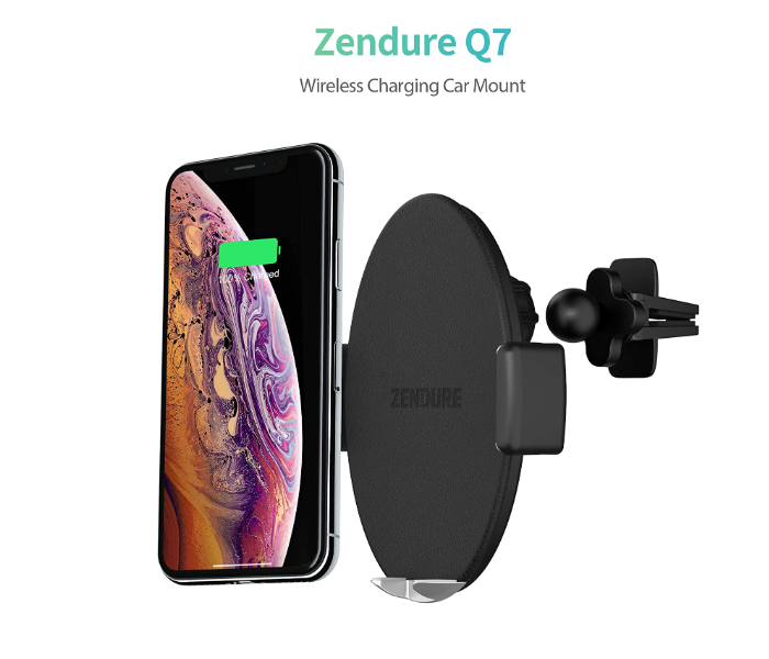 Zendure Q7 10W Wireless Charger Car Mount - Black - Zoom Image 2