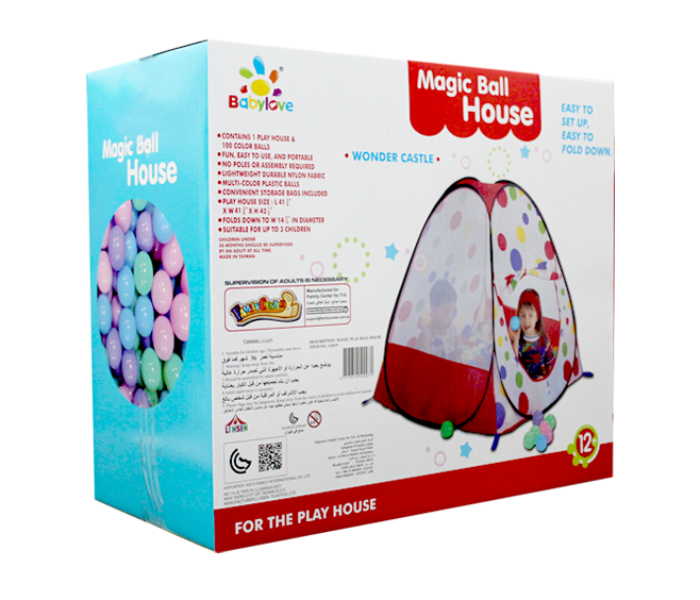 Babylove 19-L1619 Babylove Magic Ball House For Kids With 100 Balls - Zoom Image 2