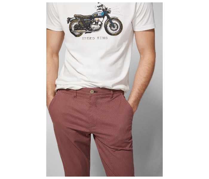 Springfield SS19 Sport Trousers Chinos EU 50 For Men – Light Maroon - Zoom Image 3