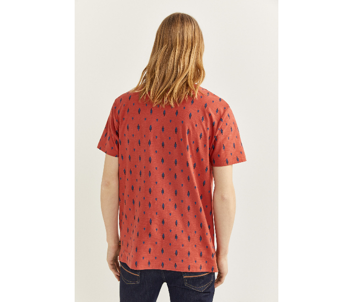 Springfield SS20 Short Sleeve Knitted T-shirt Medium For Men - Red and Black - Zoom Image 4