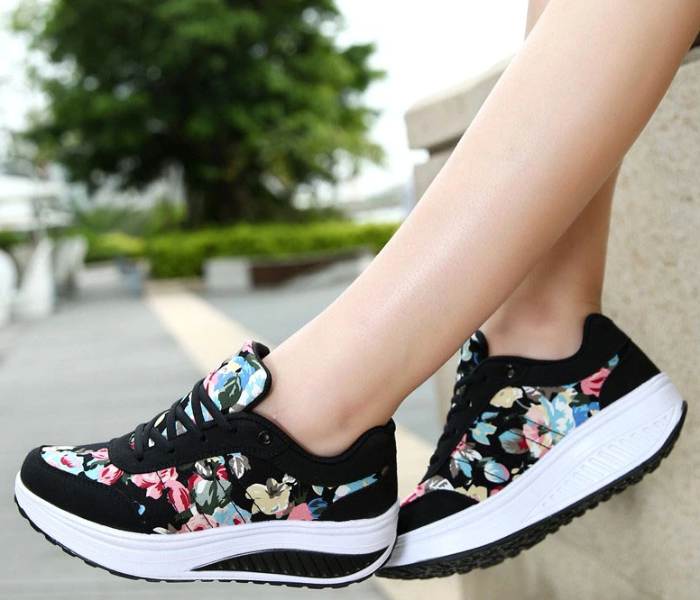 New Women Fashion Sneakers Femme Comfortable Shoes EU-41 -Black - Zoom Image 4