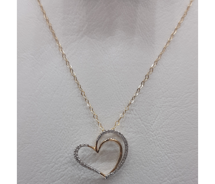 ADC Heart Inside Heart Diamond Pendant with Chain - Zoom Image