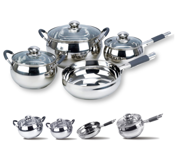 Royalford RF5123 7 Pieces Stainless Steel Cookware Set - Silver - Zoom Image 2