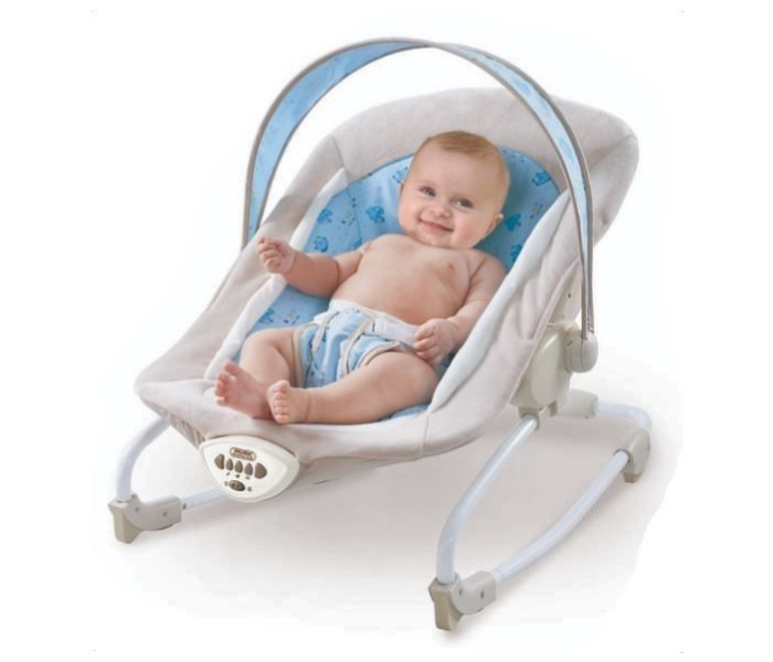 Babylove 27-6804C Baby Rocking Chair with Music - Blue - Zoom Image