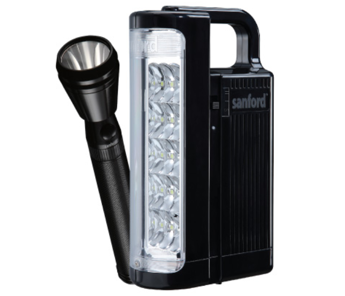 Sanford SF6179SEC 2 in 1 Emergency Lantern with 2SC Rechargeable Search Light Combo - Black - Zoom Image