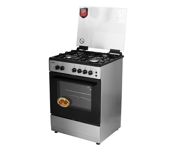 Geepas GCR6067FBST 60x60 4Gas Free standing Cooking range - Black - Zoom Image 2