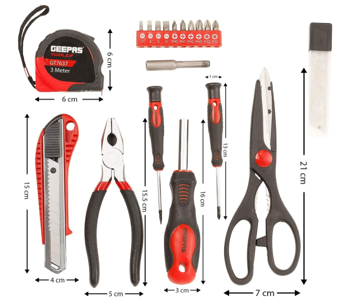 Geepas GT7637 Tool Kit - 18 Pieces - Zoom Image 2