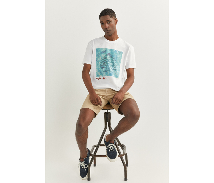 Springfield SS20 SPF Short Sleeve T-shirt Small - White and Blue - Zoom Image 1