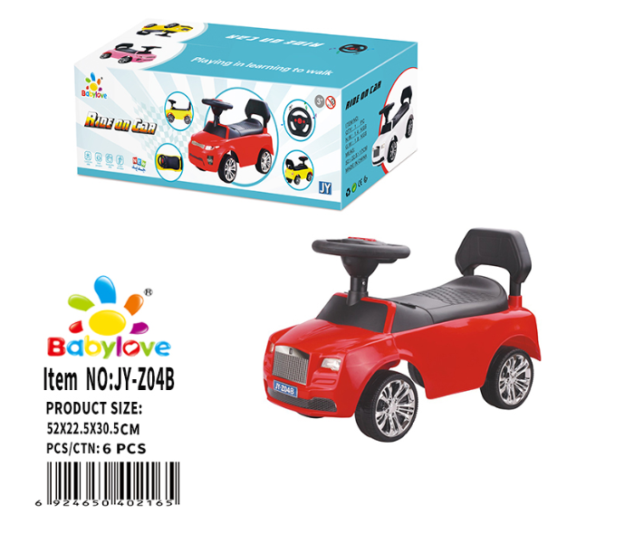 Babylove 28-04B Babylove Ride-On Car - Red - Zoom Image 3