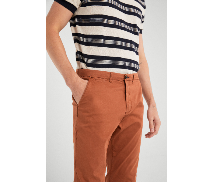 Springfield SS19 Solid Sport Trouser Chinos EU 38 For Men – Light Brown - Zoom Image 1