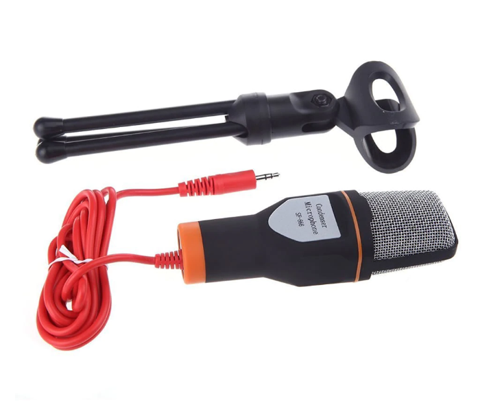 New Condenser Microphone 3.5mm Plug Home Stereo Mic Desktop Tripod Podcast Recording - Black  - Zoom Image 6