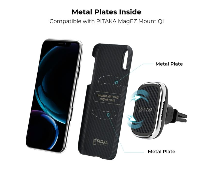 Pitaka 6.1 inch MagEz Case for iPhone XR - Black and Grey Twill - Zoom Image 2