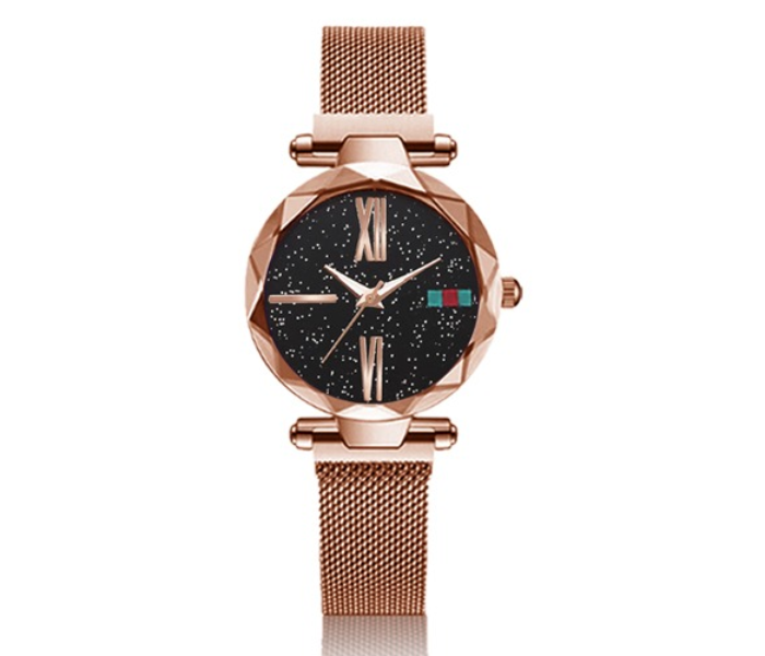 FLLi JA089 Star Sky Magnetic Mesh Strap Watch - Brown - Zoom Image