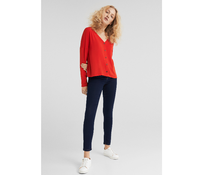 Springfield Long Sleeve Fancy T-Shirts Medium For Women - Red - Zoom Image 1