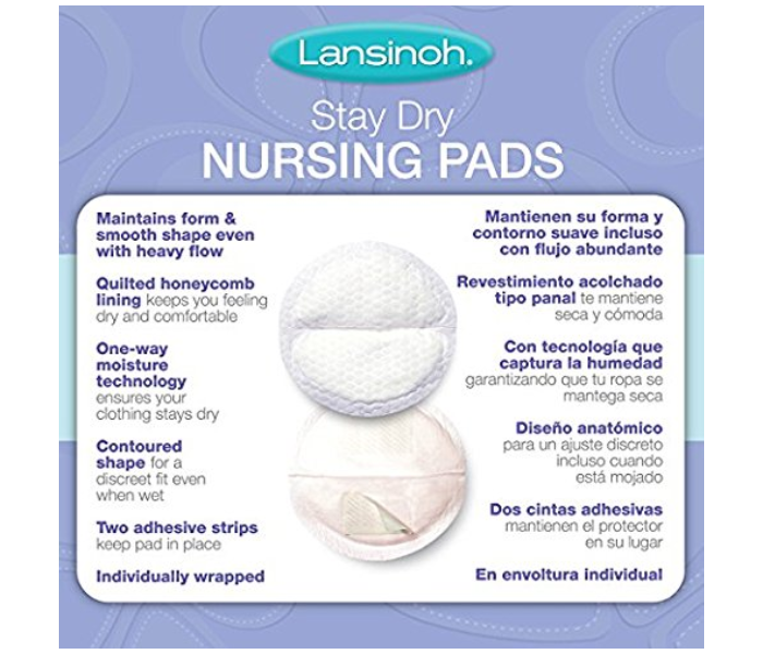 Lansinoh 100 Pcs Disposable Nursing Pads - White  - Zoom Image 4