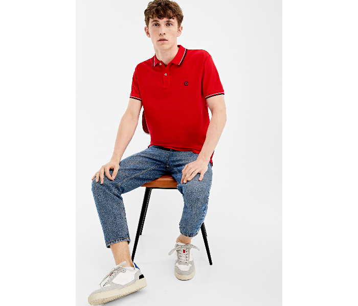 Springfield AW19 Basic Slim Fit Polo T-Shirt XX-Large For Men - Red - Zoom Image 1