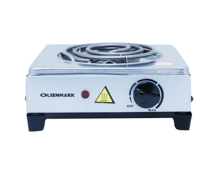 Olsenmark OMHP2395 Single Burner Electric Hot Plate - White and Silver - Zoom Image