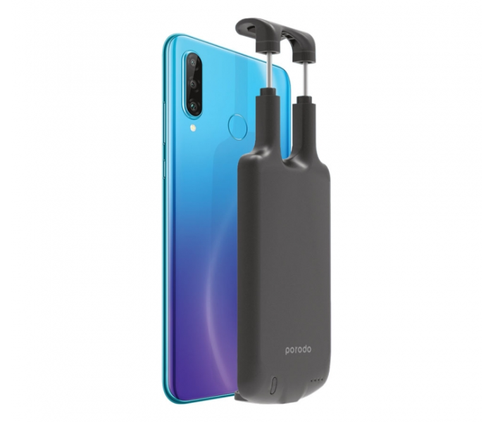 Porodo 4000mAh Universal Battery Case with Type-C Connector and Adjustable Grip - Black - Zoom Image 1