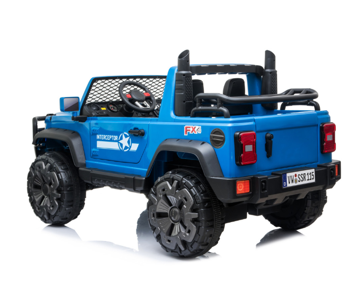 Babylove 29-026A Fc-Jeep Wrangler Rechargable Car With Remote And 2motor Music And Light - Blue - Zoom Image 3