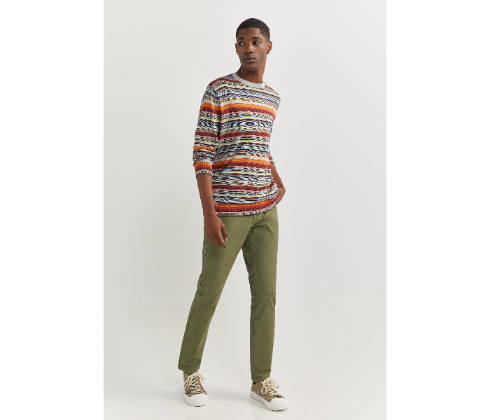 Springfield SS20 Long Sleeve Knitwear Fantasy Cotton Small For Men - Stripes - Zoom Image 1