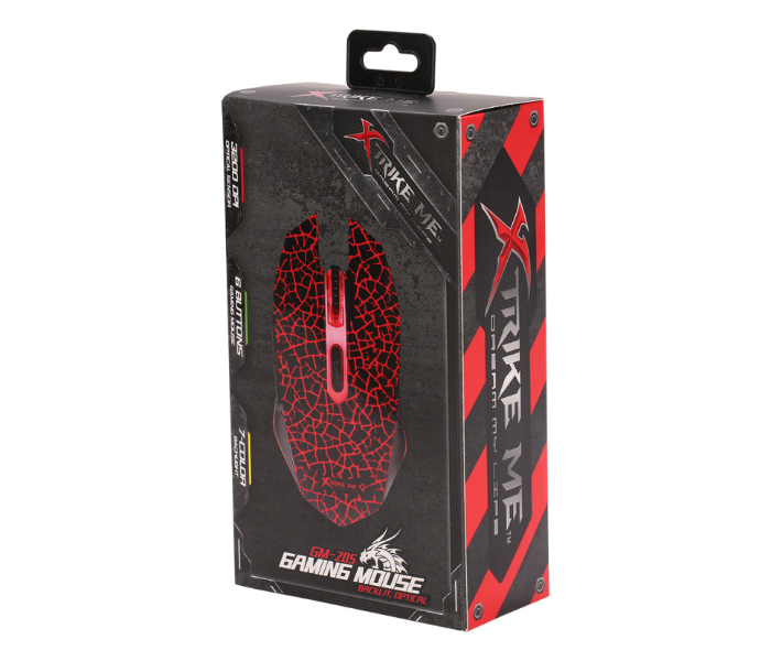 Xtrike GM-205 PUBG Linear Action Mouse - Black and Red - Zoom Image 2