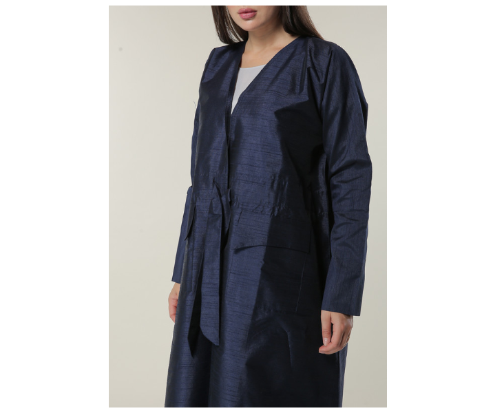 Moistreet Double XL Navy Abaya Set with White Under Abaya - Zoom Image 1