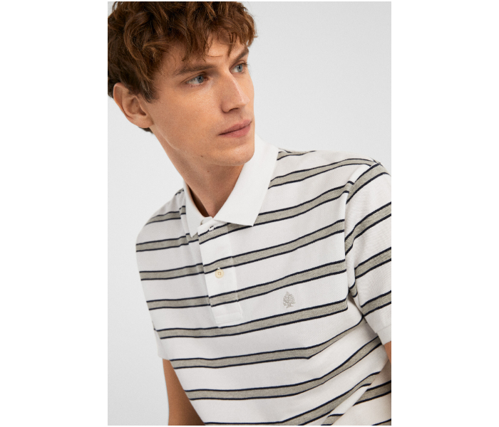 Springfield SS19 Basic Slim Fit Polo T- Shirt XX-Large For Men - Stripe - Zoom Image 2