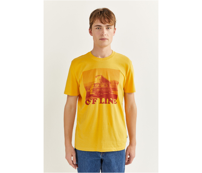 Springfield SS20 SPF Printed Short Sleeve T-shirt Extra Small - Mustard - Zoom Image 2