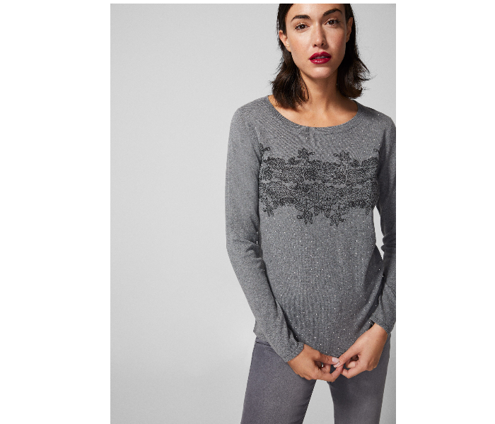 Springfield AW18 Long Sleeve Knitwear Large For Women - Grey - Zoom Image 1