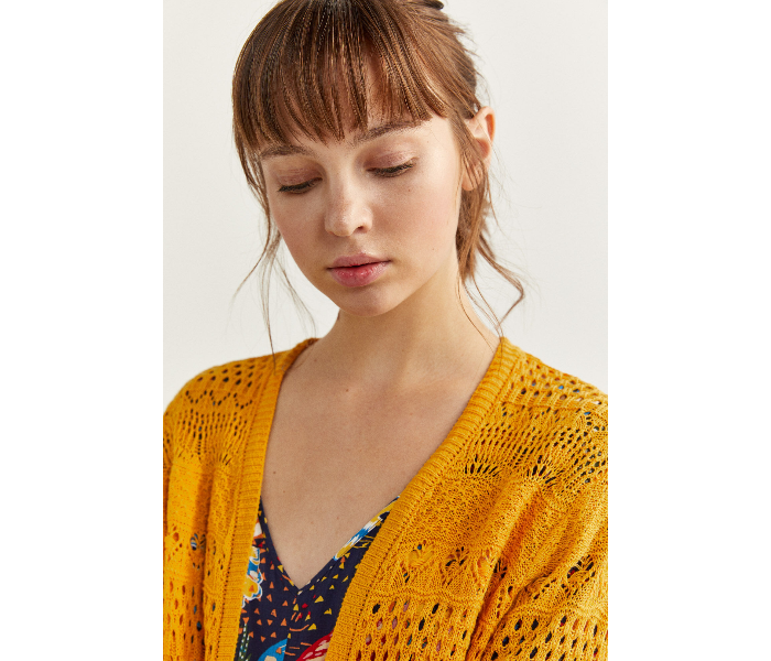 Springfield SS20 Cardigan Tricot Small For Women - Dark Orange - Zoom Image 4