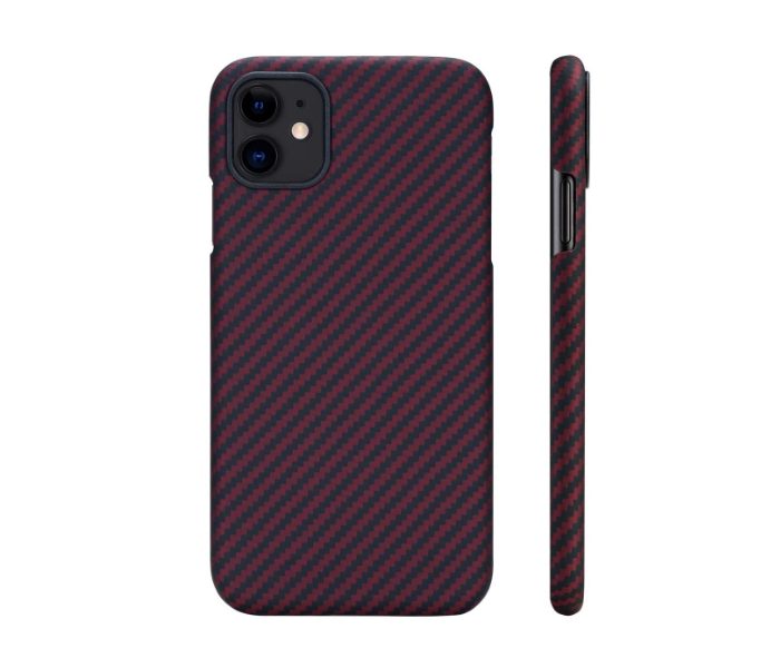 Pitaka 6.1 inch MagEz Case for iPhone 11 - Black and Red Twill - Zoom Image 1