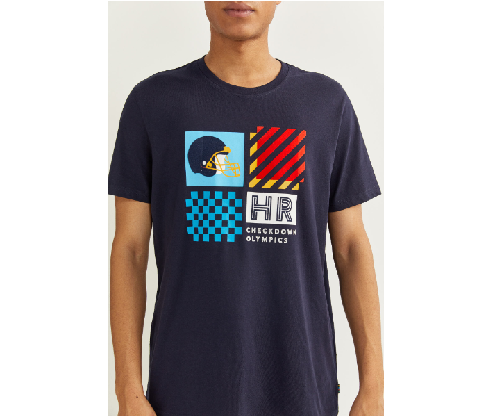 Springfield SS20 SPF Printed Short Sleeve T-shirt Large - Dark Blue - Zoom Image 2