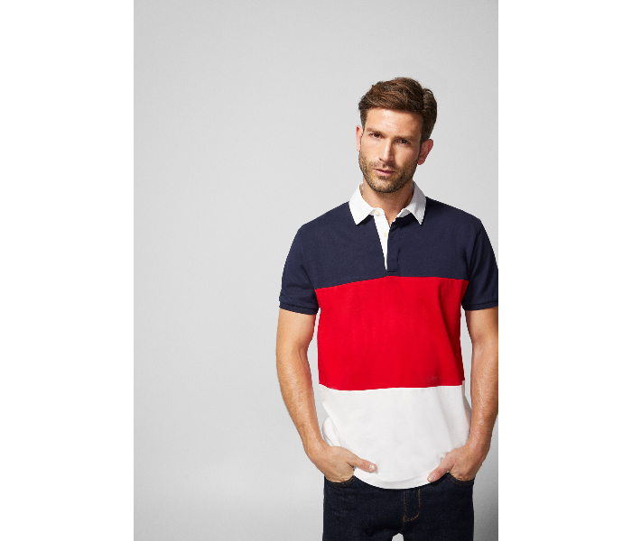 Springfield AW18 Polo Fancy T-Shirt Large For Mens - Blue And Red - Zoom Image 2