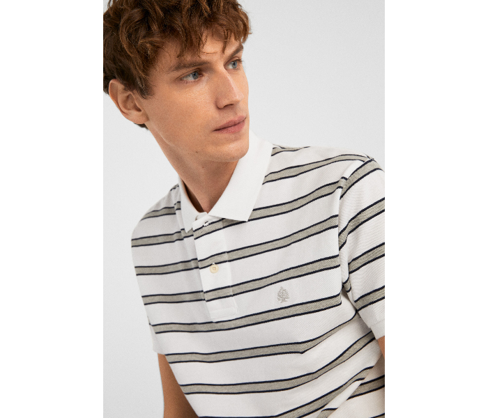 Springfield SS19 Basic Slim Fit Polo T- Shirt Medium For Men - Stripe - Zoom Image 2