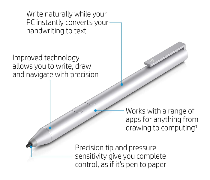 HP 1MR94AA Works With A Range Of Apps for Anything From Drawing To Computing Stylus Pen - Silver - Zoom Image 4