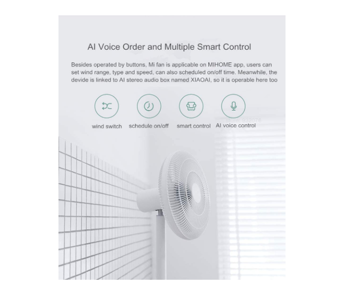 Xiaomi Mi Smart Standing Fan 1x - White  - Zoom Image 3