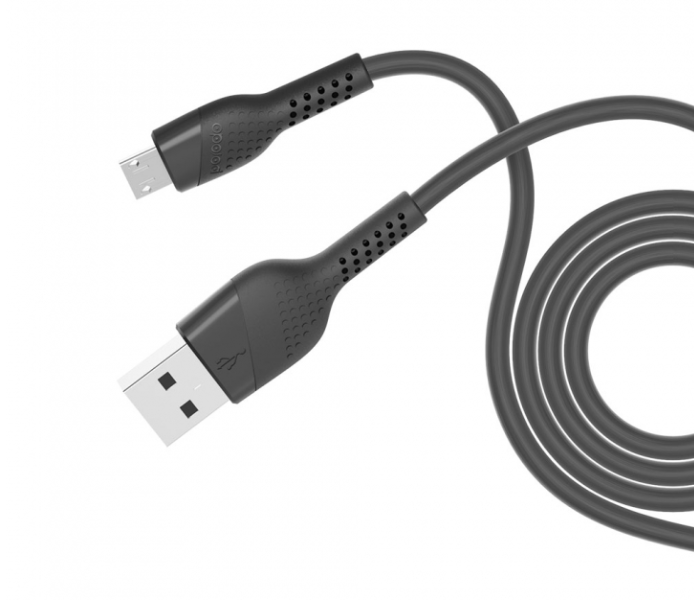 Porodo 2.4 Meter PVC Micro USB Cable - Black - Zoom Image