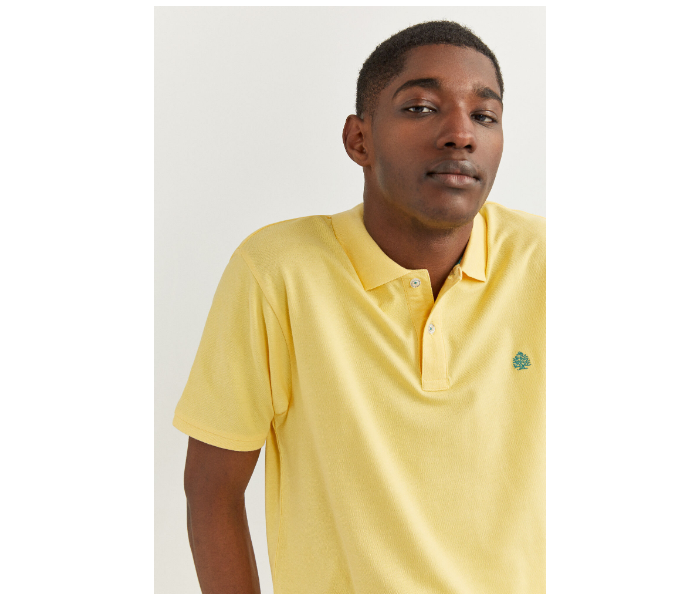 Springfield SS20 Basic Solid Slim Fit Polo T-Shirt Large For Men - Yellow - Zoom Image 2