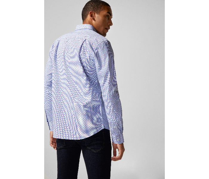 Springfield AW18 Long Sleeve Stripped Business Shirt X-Large For men - Blue - Zoom Image 4