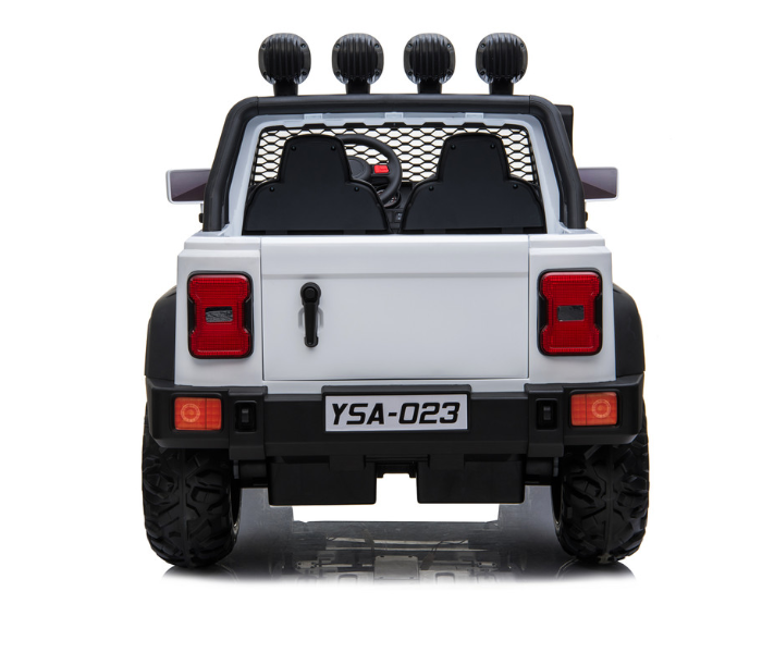 Babylove 29-023A Fc-Jeep Wrangler Rechargable Car With Remote And 2motor Music And Light - White - Zoom Image 3