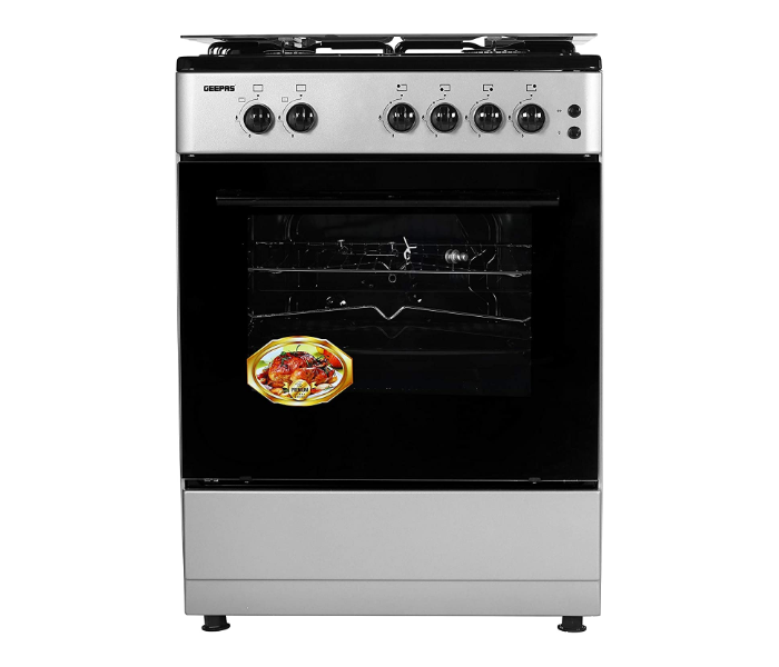 Geepas GCR6067FBST 60x60 4Gas Free standing Cooking range - Black - Zoom Image 1