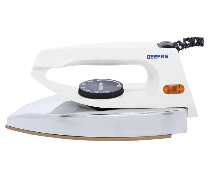 Geepas GDI7729 Dry Iron With Nonstick Golden Teflon Plate - White - Zoom Image 2