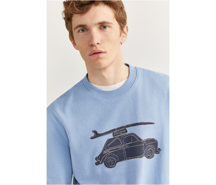 Springfield SS20 Knitwear Sweatshirt Medium - Light Blue - Zoom Image 4