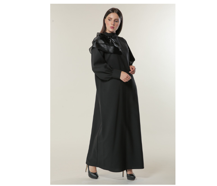 Moistreet Medium Black Princess Abaya - Zoom Image 2